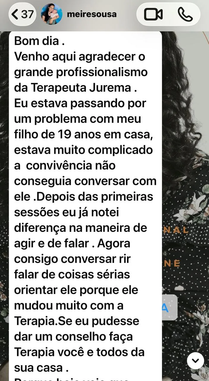 Print de depoimento de cliente
